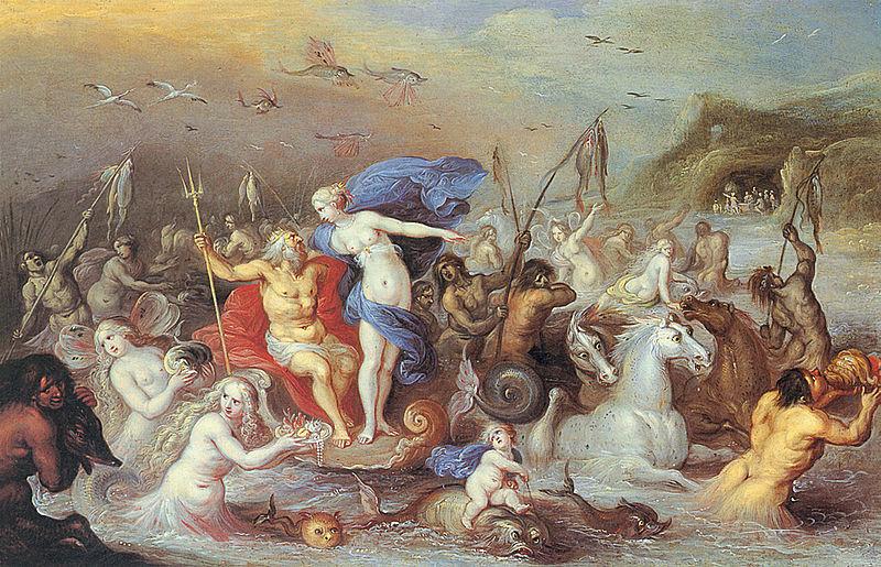 Frans Francken II Der Triumphzug von Neptun und Amphitrite France oil painting art